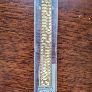 Voguestrap Stainless Steel Expansion 15/16mm Yellow Gold Tone Watch Band NOS